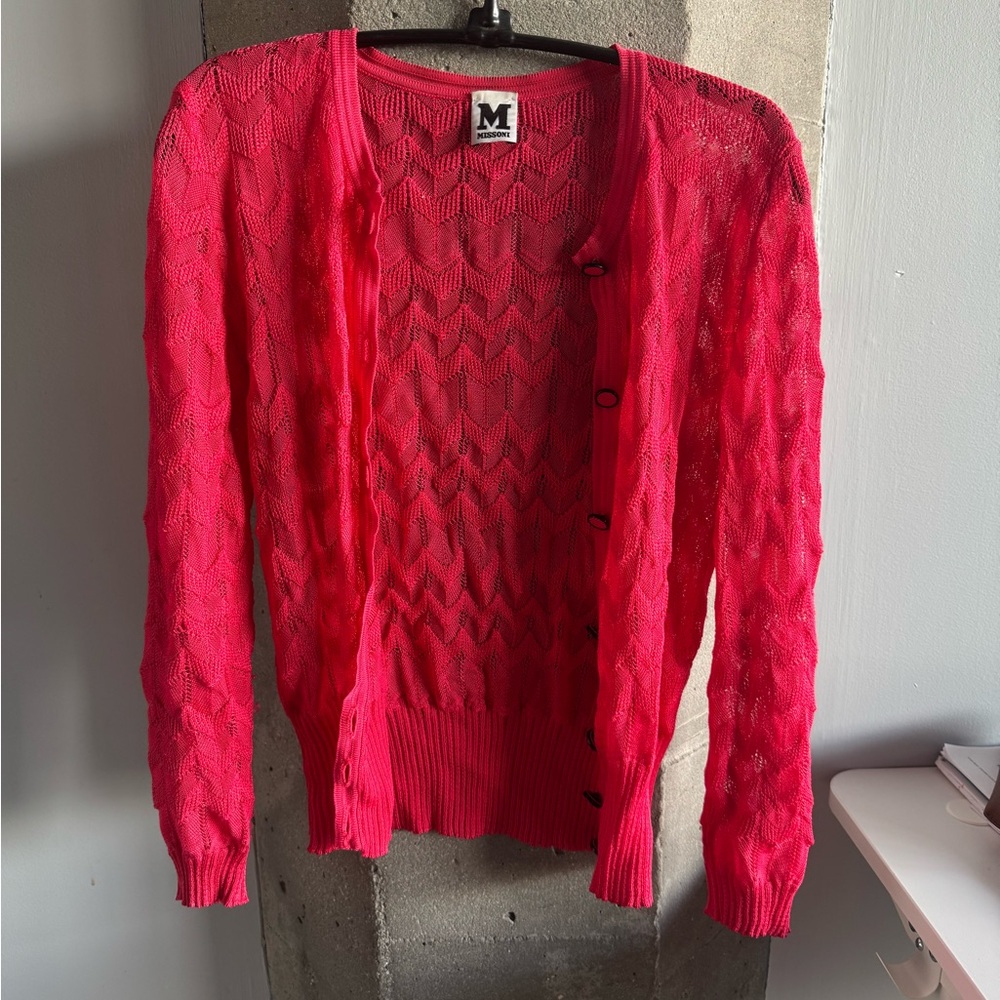 Missoni Women's Pink Cardigan Sweater